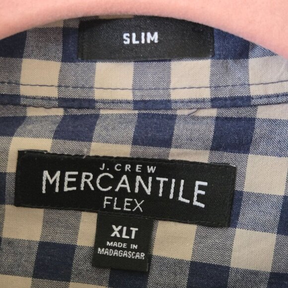 J.Crew Mercantile Flex Slim Lot of 2 Plaid Button Down Shirts Size XLT - Picture 8 of 10